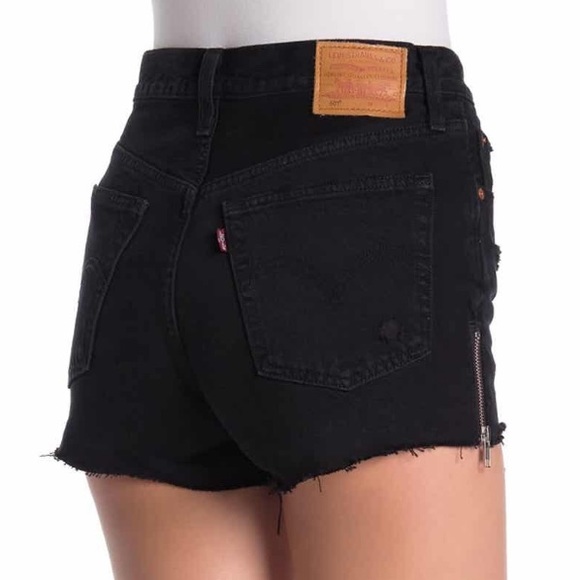 Levi’s  501s Zip Your Lip High Waisted Denim Short - Picture 3 of 7